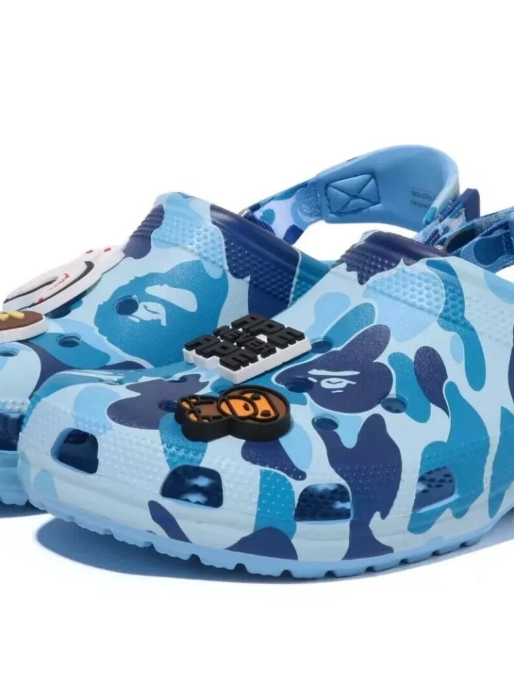 NWT Mens Womens A Bathing Ape x Crocs Oxygen Blue ABC Camo Classic Clog M/5 W/7